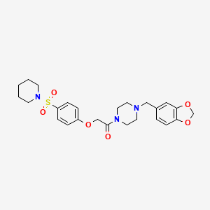 1-(1,3-benzodioxol-5-ylmethyl)-4-{[4-(1-piperidinylsulfonyl)phenoxy]acetyl}piperazine