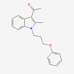 molecular formula C20H21NO2 B4203659 1-[2-methyl-1-(3-phenoxypropyl)-1H-indol-3-yl]ethanone 