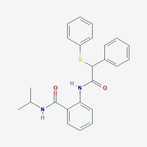 molecular formula C24H24N2O2S B4203664 2-{[phenyl(phenylsulfanyl)acetyl]amino}-N-(propan-2-yl)benzamide 