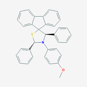 molecular formula C34H27NOS B420367 3'-(4-methoxyphenyl)-2',4'-diphenyl-spiro[9H-fluorene-9,5'-[1,3]thiazolidine] 