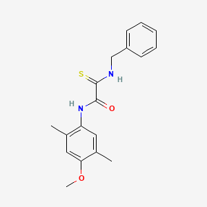 molecular formula C18H20N2O2S B4203680 2-(benzylamino)-N-(4-methoxy-2,5-dimethylphenyl)-2-thioxoacetamide 