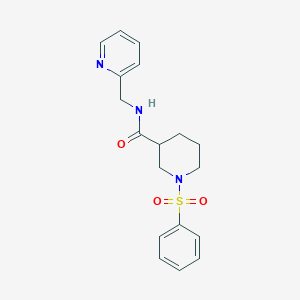 1-(phenylsulfonyl)-N-(2-pyridinylmethyl)-3-piperidinecarboxamide