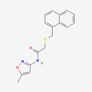 N-(5-methyl-3-isoxazolyl)-2-[(1-naphthylmethyl)thio]acetamide