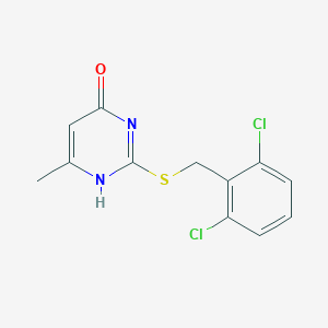 molecular formula C12H10Cl2N2OS B420383 2-[(2,6-dichlorophenyl)methylsulfanyl]-6-methyl-1H-pyrimidin-4-one 