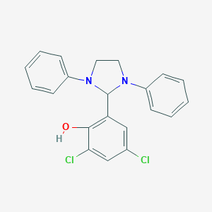 molecular formula C21H18Cl2N2O B420387 2,4-Dichloro-6-(1,3-diphenyl-2-imidazolidinyl)phenol 