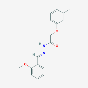 molecular formula C17H18N2O3 B420403 N'-[(E)-(2-methoxyphenyl)methylidene]-2-(3-methylphenoxy)acetohydrazide 