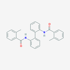 molecular formula C28H24N2O2 B420417 2-methyl-N-{2'-[(2-methylbenzoyl)amino][1,1'-biphenyl]-2-yl}benzamide 
