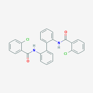 molecular formula C26H18Cl2N2O2 B420420 2-CHLORO-N-[2'-(2-CHLOROBENZAMIDO)-[1,1'-BIPHENYL]-2-YL]BENZAMIDE 