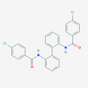 molecular formula C26H18Cl2N2O2 B420421 4-chloro-N-{2'-[(4-chlorobenzoyl)amino][1,1'-biphenyl]-2-yl}benzamide 