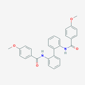molecular formula C28H24N2O4 B420422 4-methoxy-N-{2'-[(4-methoxybenzoyl)amino][1,1'-biphenyl]-2-yl}benzamide 