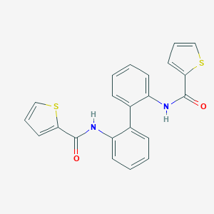molecular formula C22H16N2O2S2 B420423 N-{2'-[(thien-2-ylcarbonyl)amino]-1,1'-biphenyl-2-yl}thiophene-2-carboxamide 