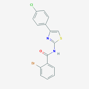 molecular formula C16H10BrClN2OS B420424 2-bromo-N-[4-(4-chlorophenyl)-1,3-thiazol-2-yl]benzamide 