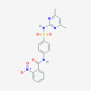 molecular formula C19H17N5O5S B420428 N-[4-[(4,6-dimethyl-2-pyrimidinyl)sulfamoyl]phenyl]-2-nitrobenzamide 