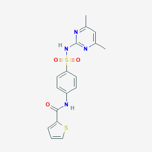 molecular formula C17H16N4O3S2 B420431 N-(4-{[(4,6-dimethyl-2-pyrimidinyl)amino]sulfonyl}phenyl)-2-thiophenecarboxamide CAS No. 303797-84-4