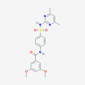 molecular formula C21H22N4O5S B420432 N-(4-{[(4,6-dimethyl-2-pyrimidinyl)amino]sulfonyl}phenyl)-3,5-dimethoxybenzamide CAS No. 307509-39-3