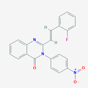 2-[2-(2-fluorophenyl)vinyl]-3-{4-nitrophenyl}-4(3H)-quinazolinone