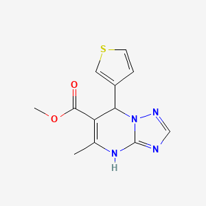 molecular formula C12H12N4O2S B4204375 methyl 5-methyl-7-(3-thienyl)-4,7-dihydro[1,2,4]triazolo[1,5-a]pyrimidine-6-carboxylate 