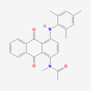 molecular formula C26H24N2O3 B420439 N-[4-(mesitylamino)-9,10-dioxo-9,10-dihydro-1-anthracenyl]-N-methylacetamide 
