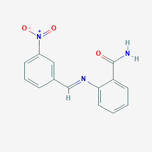 molecular formula C14H11N3O3 B420442 2-({3-Nitrobenzylidene}amino)benzamide CAS No. 1246932-17-1