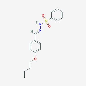 molecular formula C17H20N2O3S B420445 N'-(4-butoxybenzylidene)benzenesulfonohydrazide 