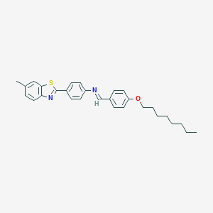molecular formula C29H32N2OS B420450 4-(6-methyl-1,3-benzothiazol-2-yl)-N-[4-(octyloxy)benzylidene]aniline 