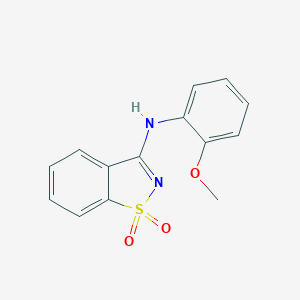 B420460 N-(2-methoxyphenyl)-1,2-benzothiazol-3-amine 1,1-dioxide CAS No. 107922-15-6