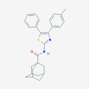 molecular formula C27H28N2OS B420461 N-[4-(4-methylphenyl)-5-phenyl-1,3-thiazol-2-yl]-1-adamantanecarboxamide 
