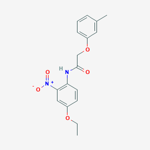 molecular formula C17H18N2O5 B420464 N-(4-ethoxy-2-nitrophenyl)-2-(3-methylphenoxy)acetamide 