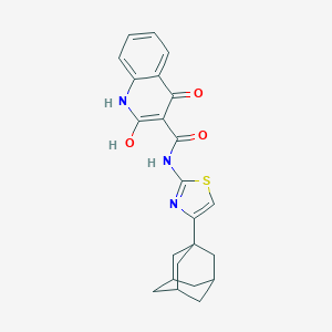 N-[4-(1-adamantyl)-1,3-thiazol-2-yl]-4-hydroxy-2-oxo-1,2-dihydro-3-quinolinecarboxamide