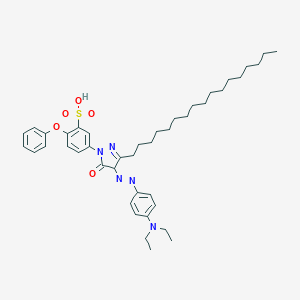 molecular formula C42H59N5O5S B420471 5-(4-{(E)-[4-(diethylamino)phenyl]diazenyl}-3-heptadecyl-5-oxo-4,5-dihydro-1H-pyrazol-1-yl)-2-phenoxybenzenesulfonic acid 