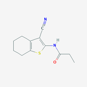 molecular formula C12H14N2OS B420481 N-(3-氰基-4,5,6,7-四氢苯并[b]噻吩-2-基)丙酰胺 CAS No. 61627-58-5