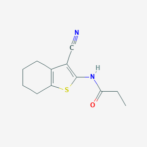 molecular formula C12H14N2OS B420481 N-(3-Cyano-4,5,6,7-tétrahydrobenzo[b]thiophén-2-yl)propionamide CAS No. 61627-58-5