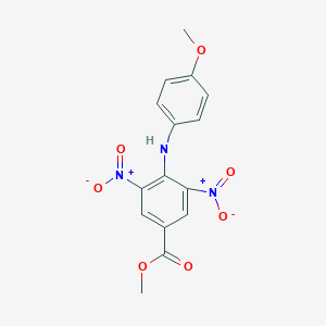 molecular formula C15H13N3O7 B420495 Methyl 3,5-bisnitro-4-(4-methoxyanilino)benzoate 