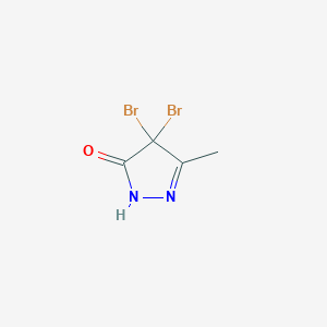 molecular formula C4H4Br2N2O B042050 4,4-二溴-3-甲基-2-吡唑啉-5-酮 CAS No. 33549-66-5