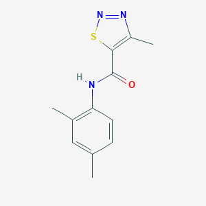 molecular formula C12H13N3OS B420502 N-(2,4-dimethylphenyl)-4-methyl-1,2,3-thiadiazole-5-carboxamide CAS No. 183300-67-6