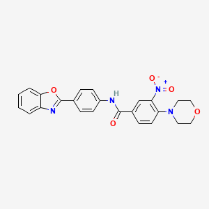 N-[4-(1,3-benzoxazol-2-yl)phenyl]-4-(4-morpholinyl)-3-nitrobenzamide