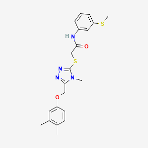 2-[[5-[(3,4-dimethylphenoxy)methyl]-4-methyl-1,2,4-triazol-3-yl]sulfanyl]-N-(3-methylsulfanylphenyl)acetamide