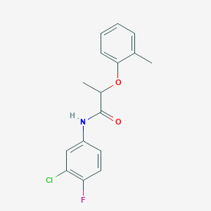 N-(3-chloro-4-fluorophenyl)-2-(2-methylphenoxy)propanamide