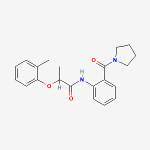 2-(2-methylphenoxy)-N-[2-(1-pyrrolidinylcarbonyl)phenyl]propanamide