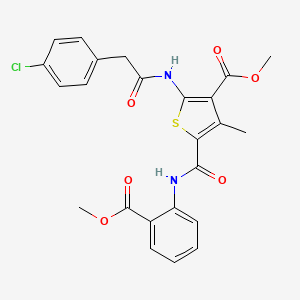 methyl 2-{[(4-chlorophenyl)acetyl]amino}-5-({[2-(methoxycarbonyl)phenyl]amino}carbonyl)-4-methyl-3-thiophenecarboxylate