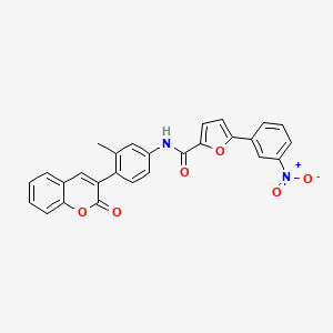 N-[3-methyl-4-(2-oxo-2H-chromen-3-yl)phenyl]-5-(3-nitrophenyl)furan-2-carboxamide