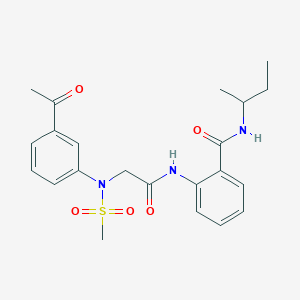 2-{[N-(3-acetylphenyl)-N-(methylsulfonyl)glycyl]amino}-N-(sec-butyl)benzamide