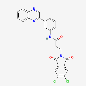 3-(5,6-Dichloro-1,3-dioxo-1,3-dihydro-2H-isoindol-2-YL)-N~1~-[3-(2-quinoxalinyl)phenyl]propanamide