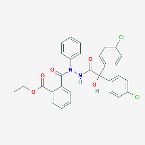 Ethyl 2-({2-[bis(4-chlorophenyl)(hydroxy)acetyl]-1-phenylhydrazino}carbonyl)benzoate