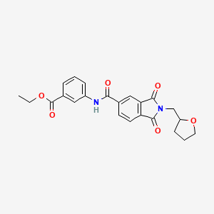 ethyl 3-({[1,3-dioxo-2-(tetrahydrofuran-2-ylmethyl)-2,3-dihydro-1H-isoindol-5-yl]carbonyl}amino)benzoate