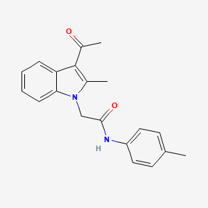 2-(3-acetyl-2-methyl-1H-indol-1-yl)-N-(4-methylphenyl)acetamide