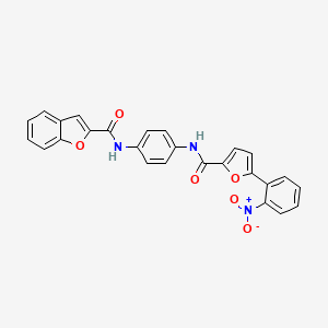 N-(4-{[5-(2-nitrophenyl)-2-furoyl]amino}phenyl)-1-benzofuran-2-carboxamide