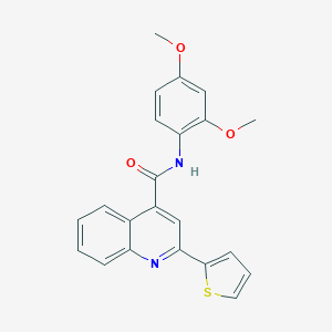 molecular formula C22H18N2O3S B420515 N-(2,4-dimethoxyphenyl)-2-(2-thienyl)-4-quinolinecarboxamide CAS No. 497942-00-4
