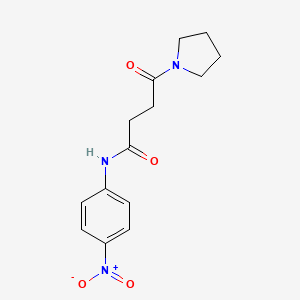 N-(4-nitrophenyl)-4-oxo-4-(pyrrolidin-1-yl)butanamide