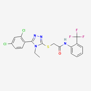 2-{[5-(2,4-dichlorophenyl)-4-ethyl-4H-1,2,4-triazol-3-yl]thio}-N-[2-(trifluoromethyl)phenyl]acetamide